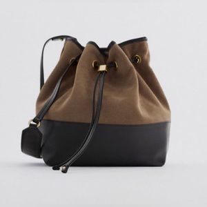 Zara Suede Bucket Bag